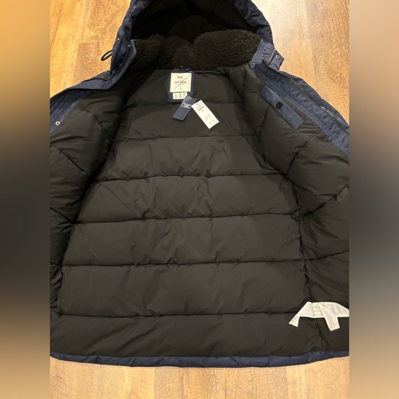 Abercrombie Fitch Mens Navy Wind Water Resistant Hooded Ultra Parka Jacket NEW - Picture 3 of 6